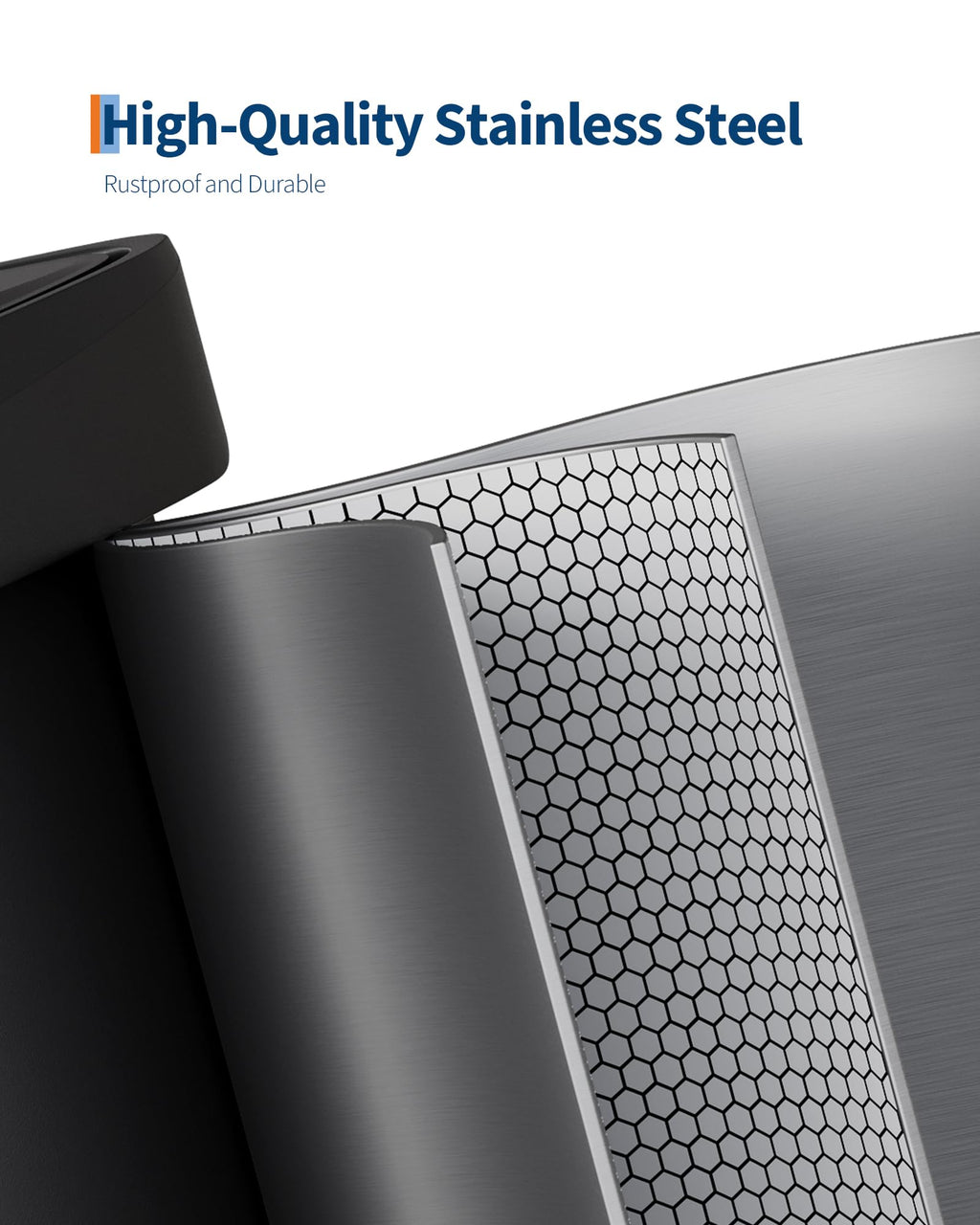 50 L Stainless Steel Step-on Trash Can with Lid E236378