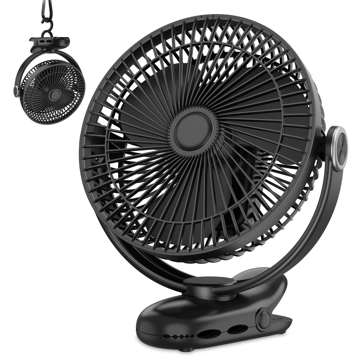 10000mAh 8-Inch Rechargeable Clip on Fan B51813
