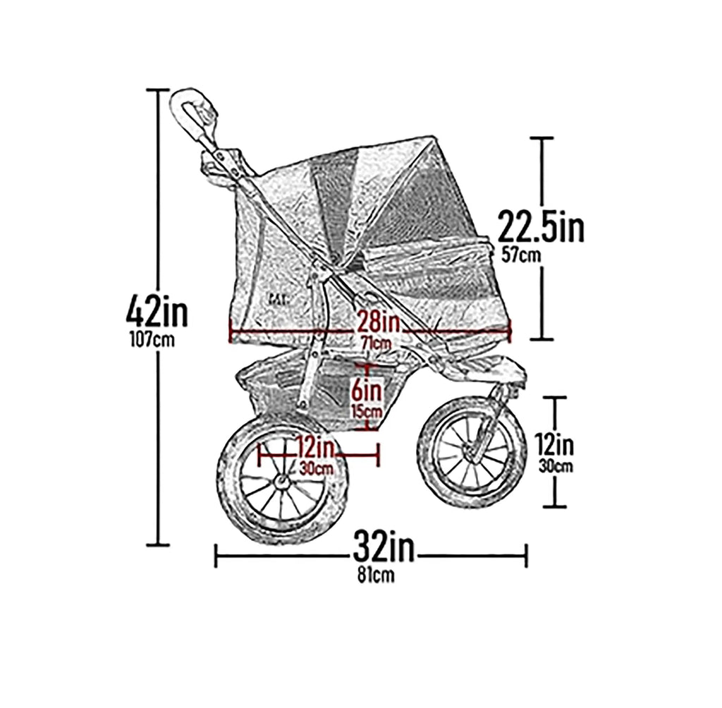 No-Zip Pet Stroller for Cats/Dogs L9816
