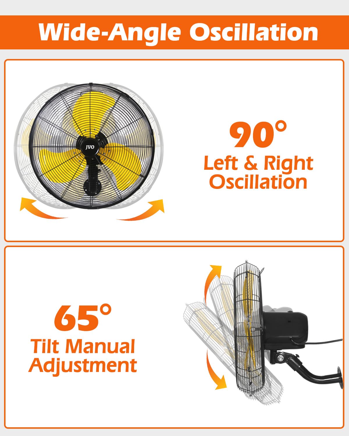 20 inch High Velocity Oscillating Wall Mount Fan V32617