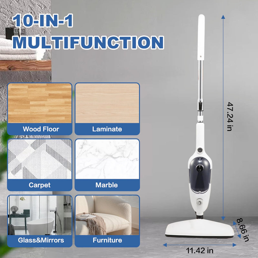 10-in-1 Detachable Handheld Steam Mop Cleaner I51326