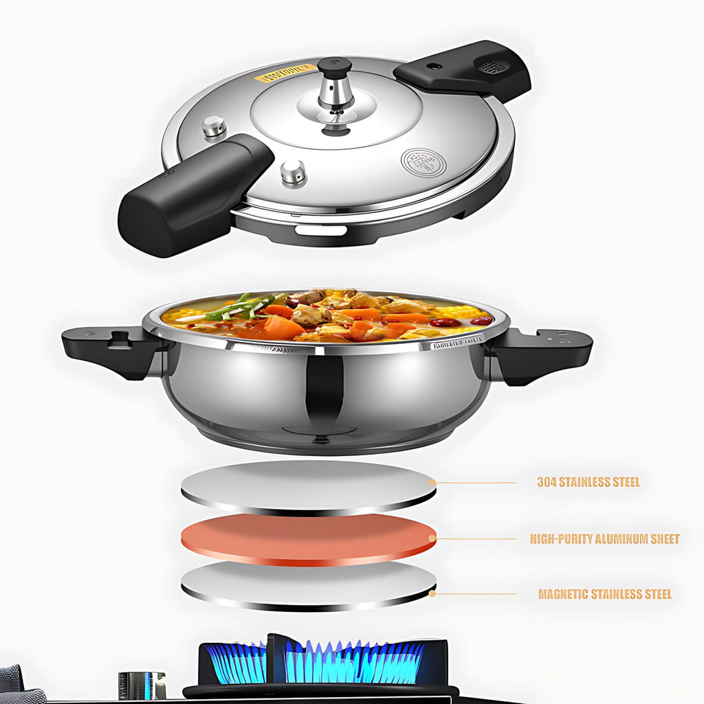 2.3L 304 Stainless Steel Mini Pressure Cooker G56314