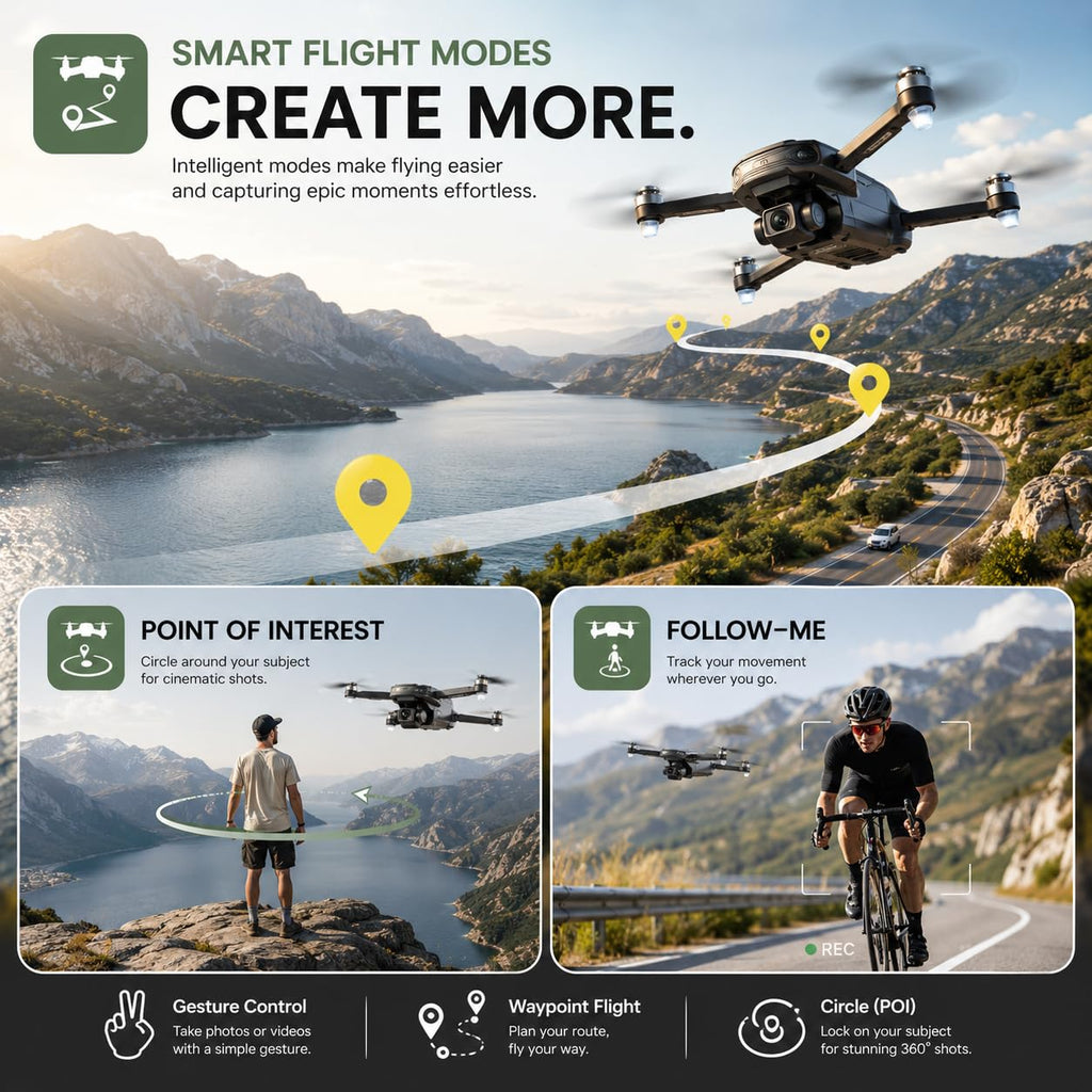 GPS Drone with 4K Camera, Under 249g Foldable RC Quadcopter N675
