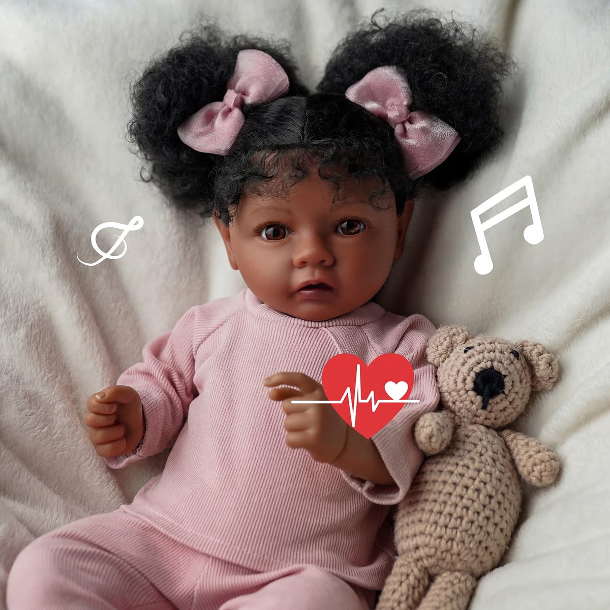 20 Inch Black Baby Girl C5987