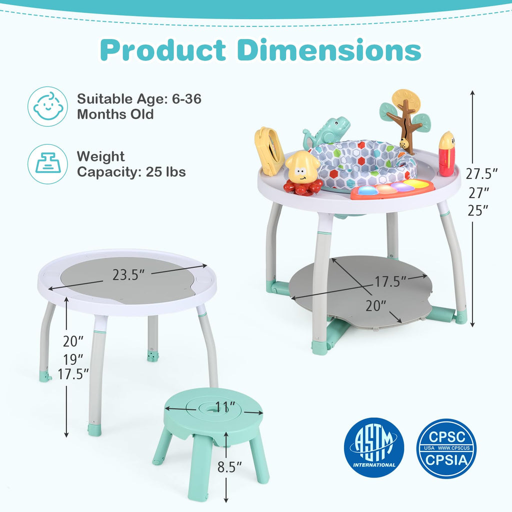 5 in 1 Baby Activity Center with Removable Toys White H184388