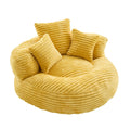 Oversized Corduroy Bean Bag Chair with 3 Pillows T69033