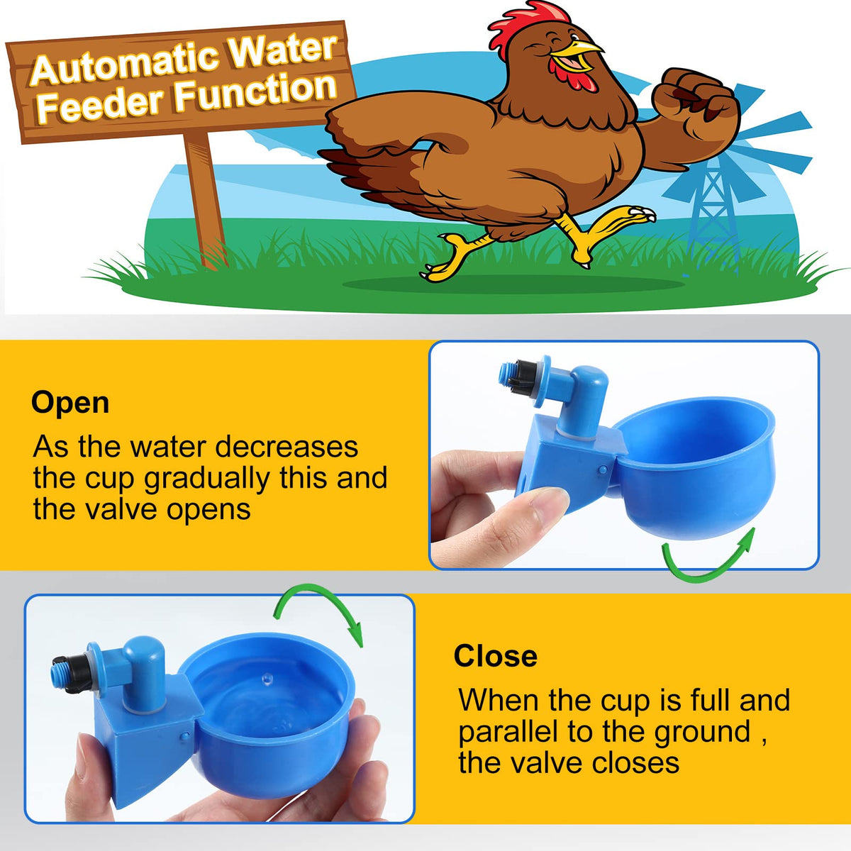 50 Pcs Chicken Waterer Cup Z8254
