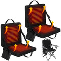 2 Pcs Portable Foldable Heated Seat Cushion USB Powered 3 Mode Adjustable Pad with Pocket X4317
