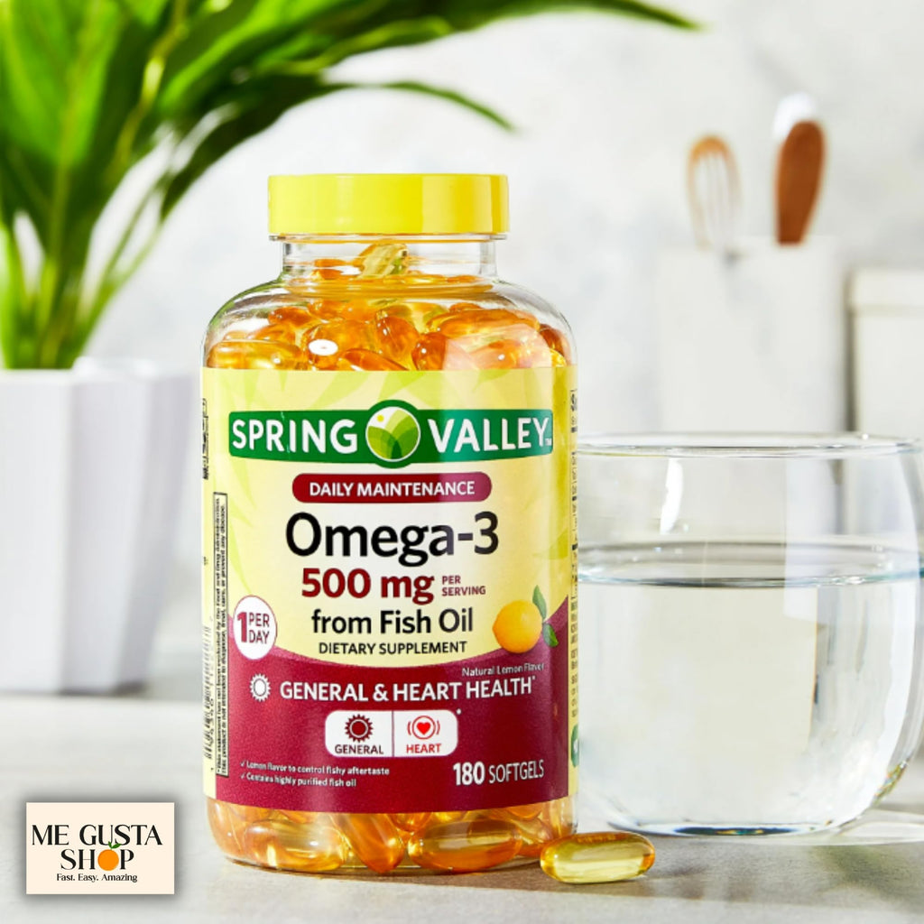 Omega 3 500mg 180 Softgels Fish Oil Dietary Supplements E558267