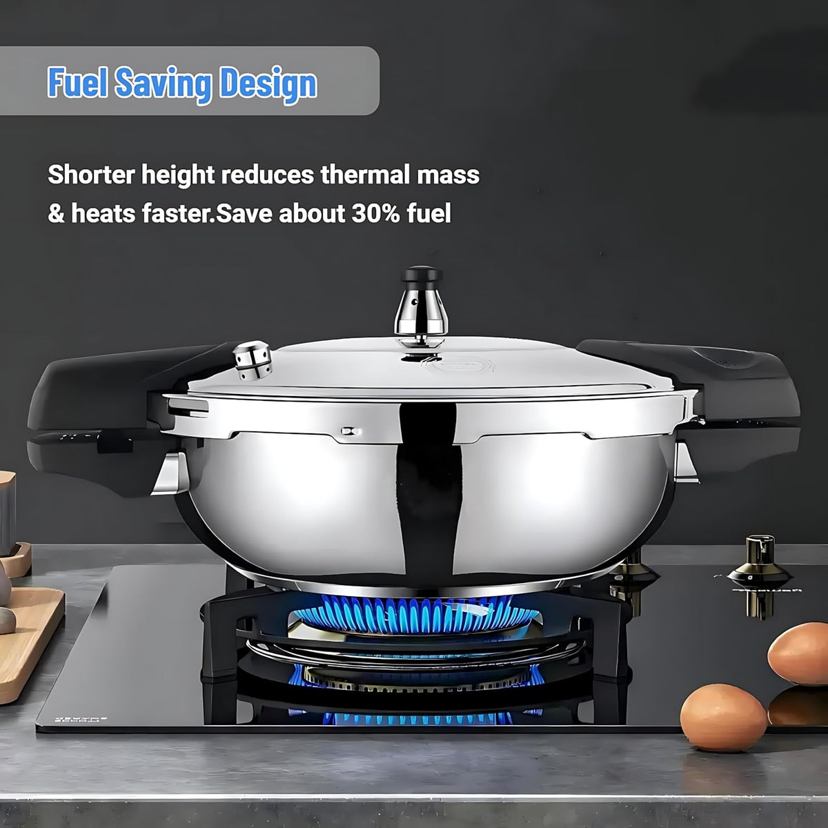 2.3L 304 Stainless Steel Mini Pressure Cooker G56314