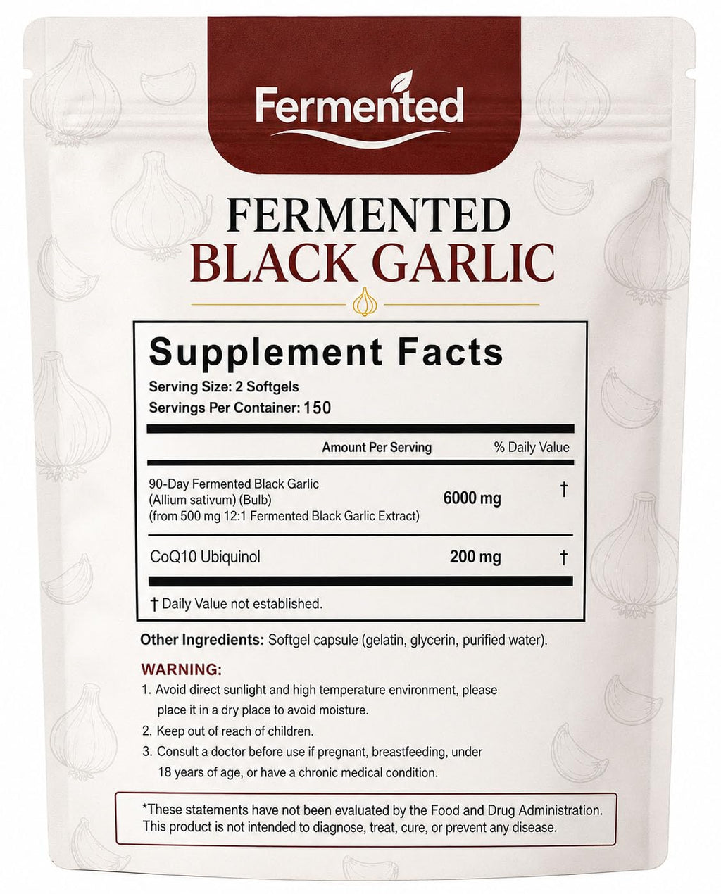 Black Garlic Coq10 Ubiquinol Softgels L61141