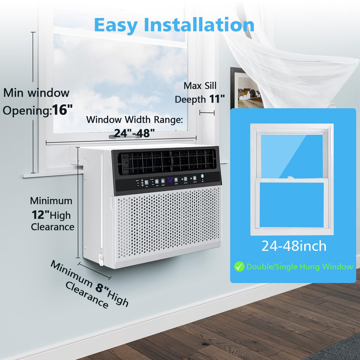 10000 BTU U-Shaped Window Air Conditioner U263