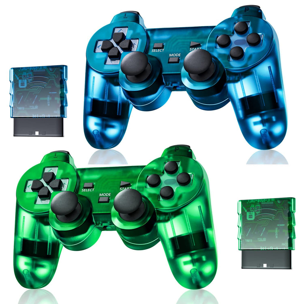 Wireless Controller Double Vibration ClearBlue and ClearGreen L925