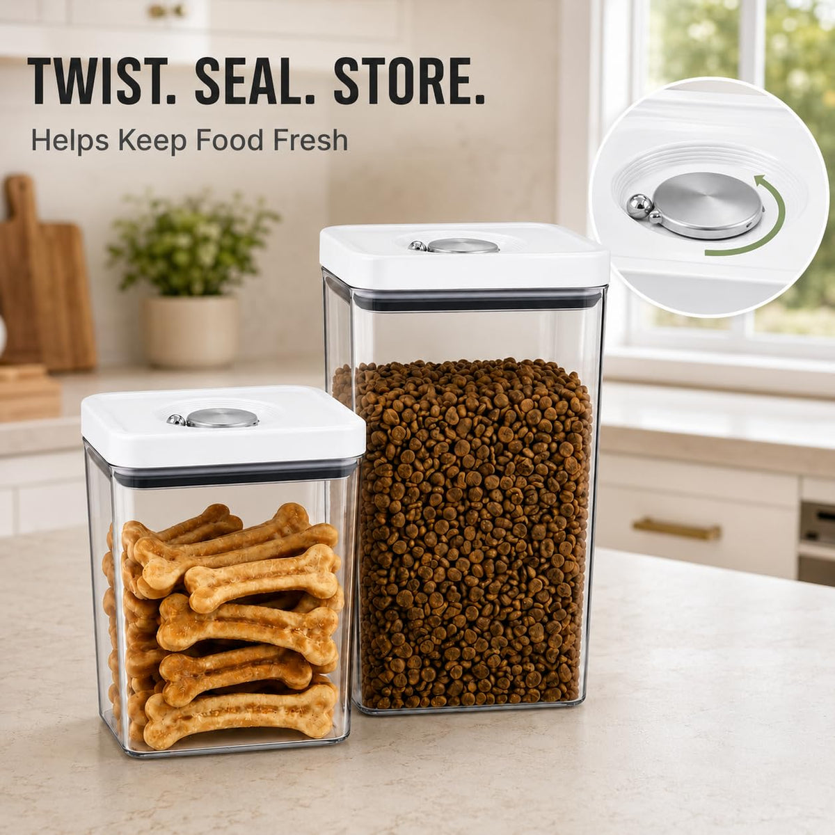 Dog and Cat Food Storage Containers 2-Pack Z559