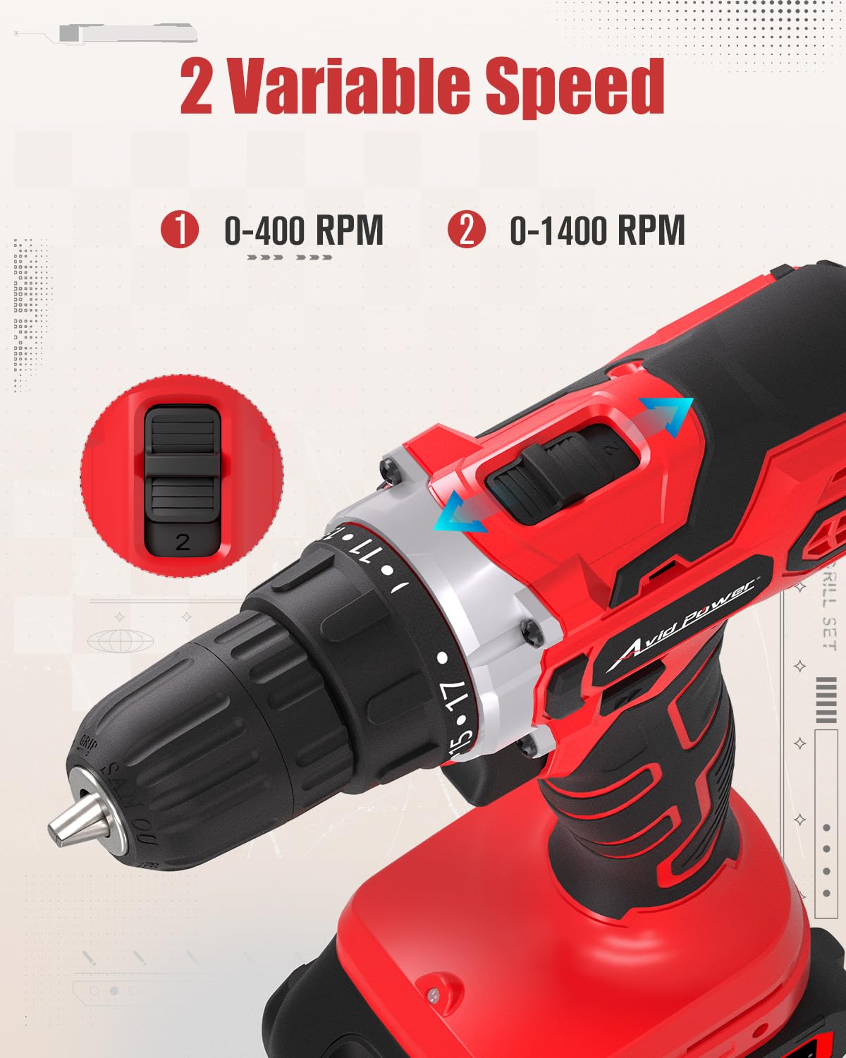 20V Cordless Drill Set with Battery & Charger N60704