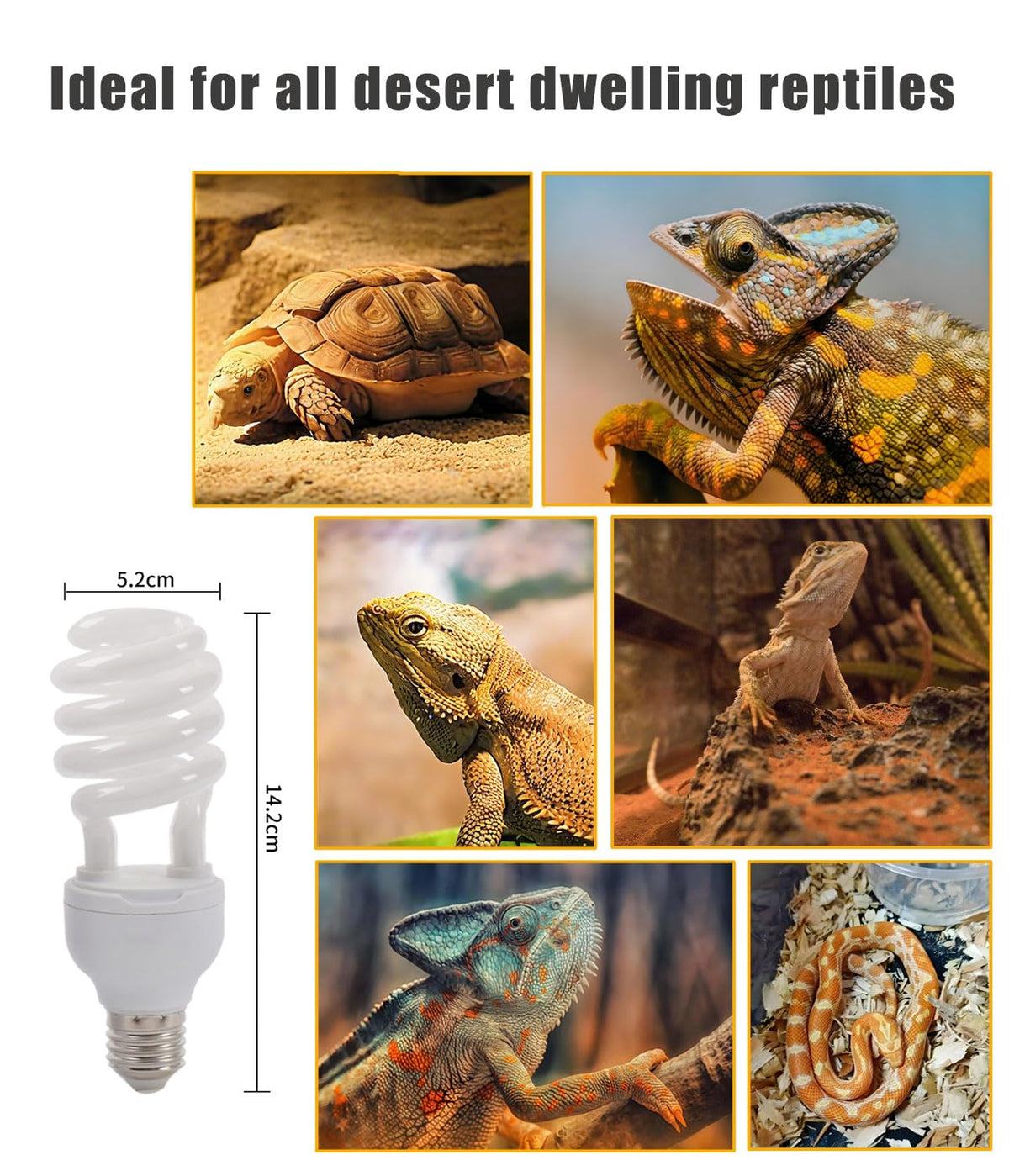 E26 Reptile UVB Light Bulb 26W 2-Pack F533581