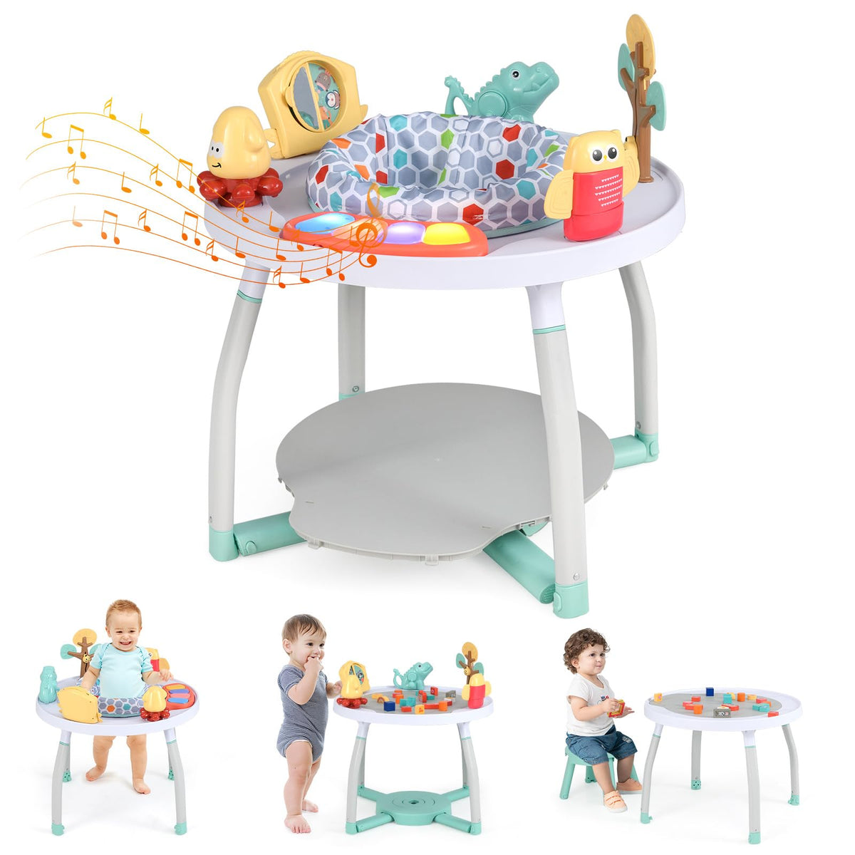5 in 1 Baby Activity Center with Removable Toys White H184388