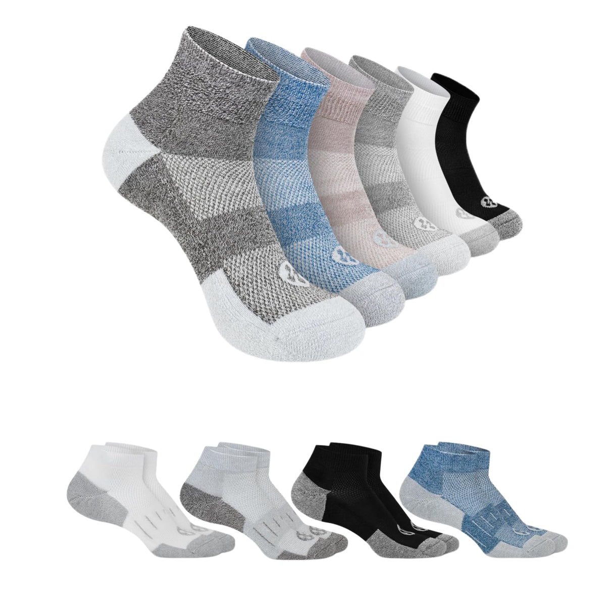 Diabetic Socks for Men, 10 Pairs Ankle & Low Cut Size 9-15 L940