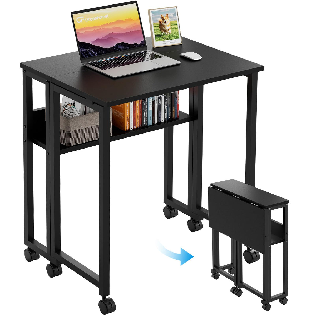 Folding Desk with Wheels V192865