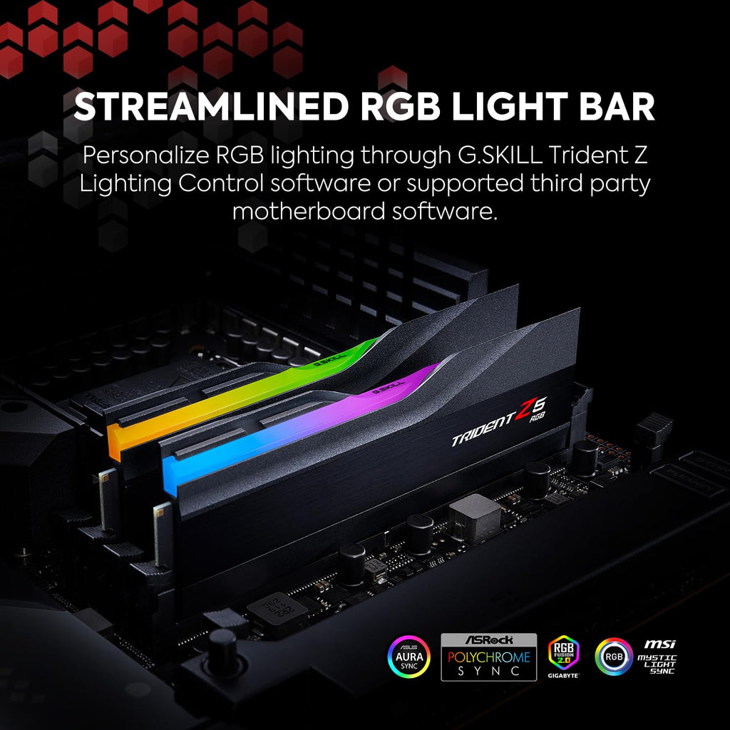 DDR5 RAM 32GB 2x16GB Desktop Computer Memory Matte Black E895
