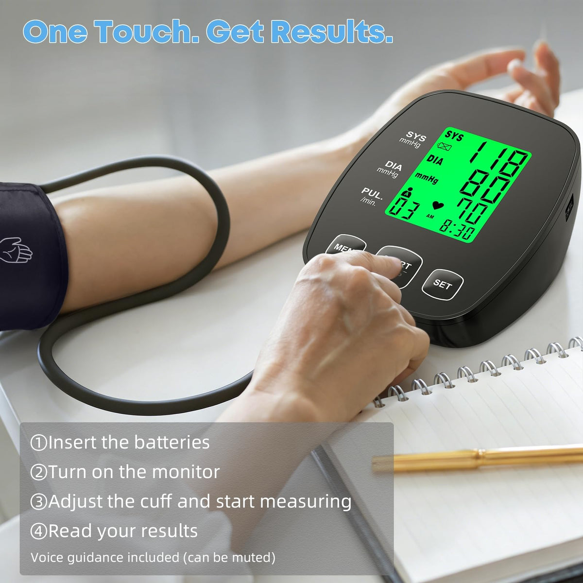 Blood Pressure Monitor with 2 Size Cuffs N23757