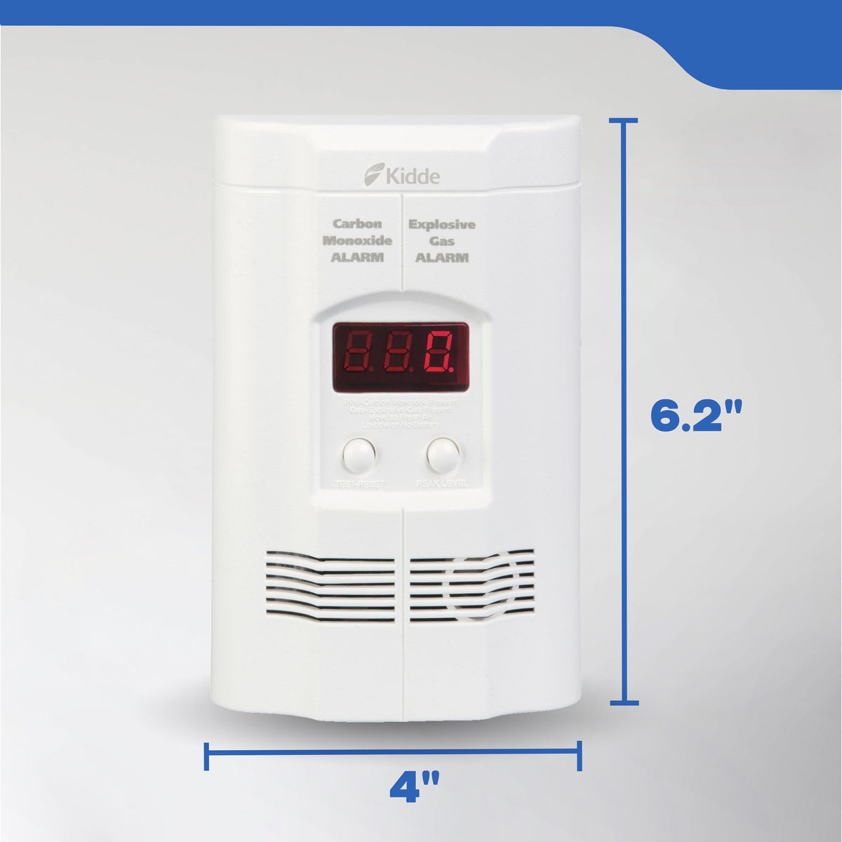 Carbon Monoxide & Explosive Gas Detector, Plug-in with Battery Backup B730
