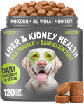 Milk Thistle Dandelion Root Turmeric Curcumin Dog Supplement 120 Soft Chews E707394