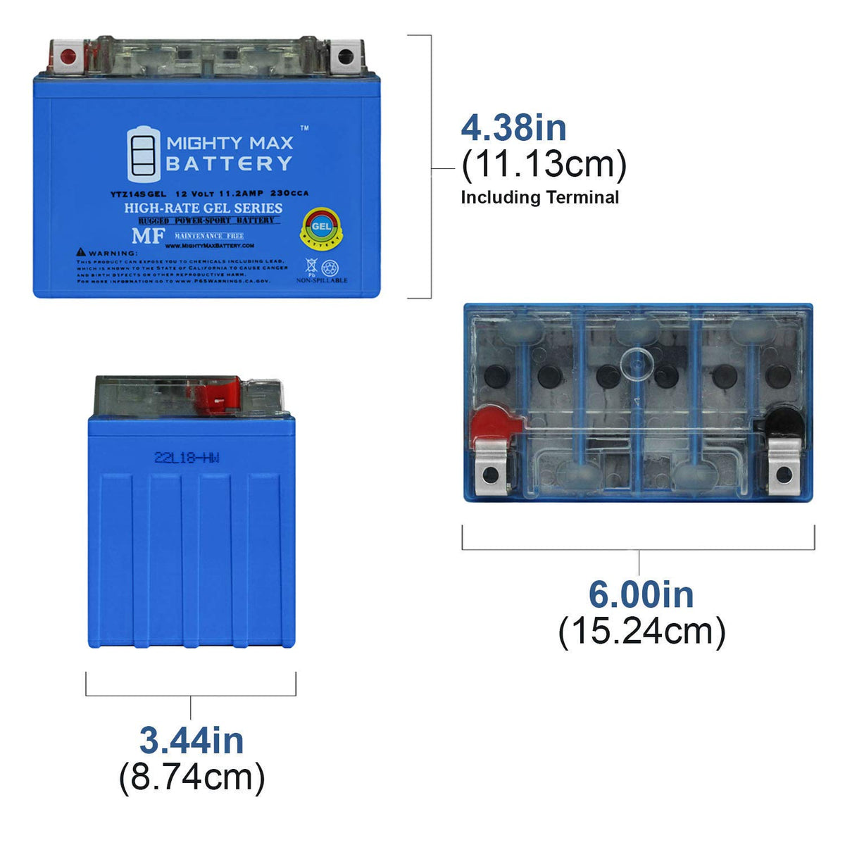 12V GEL Battery with 2Amp Charger L130