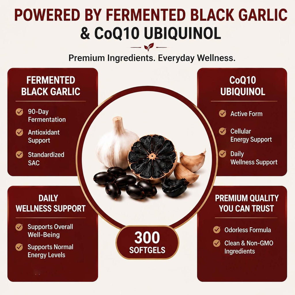 Black Garlic Coq10 Ubiquinol Softgels L61141