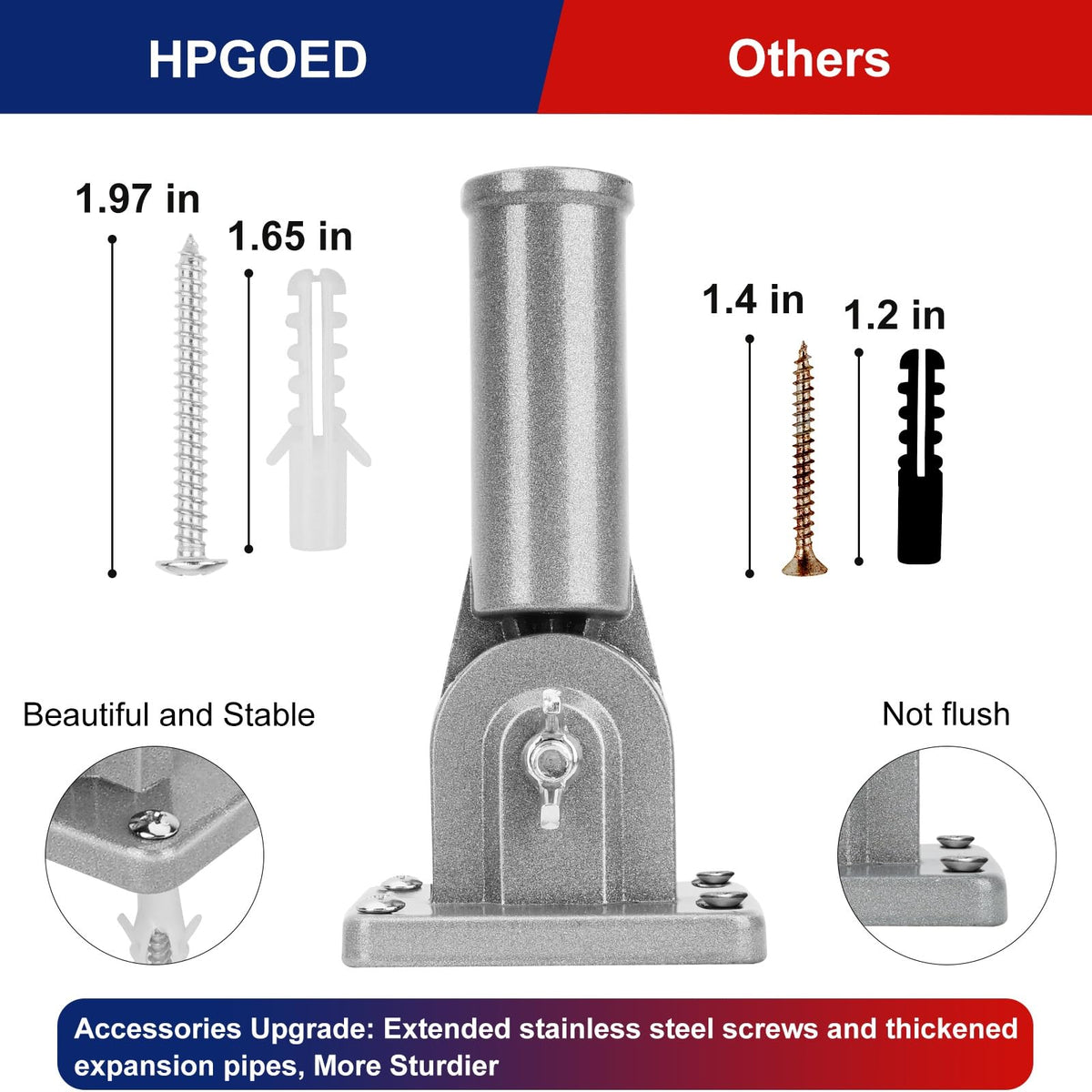 Heavy Duty Aluminum Flag Pole Holder D93168