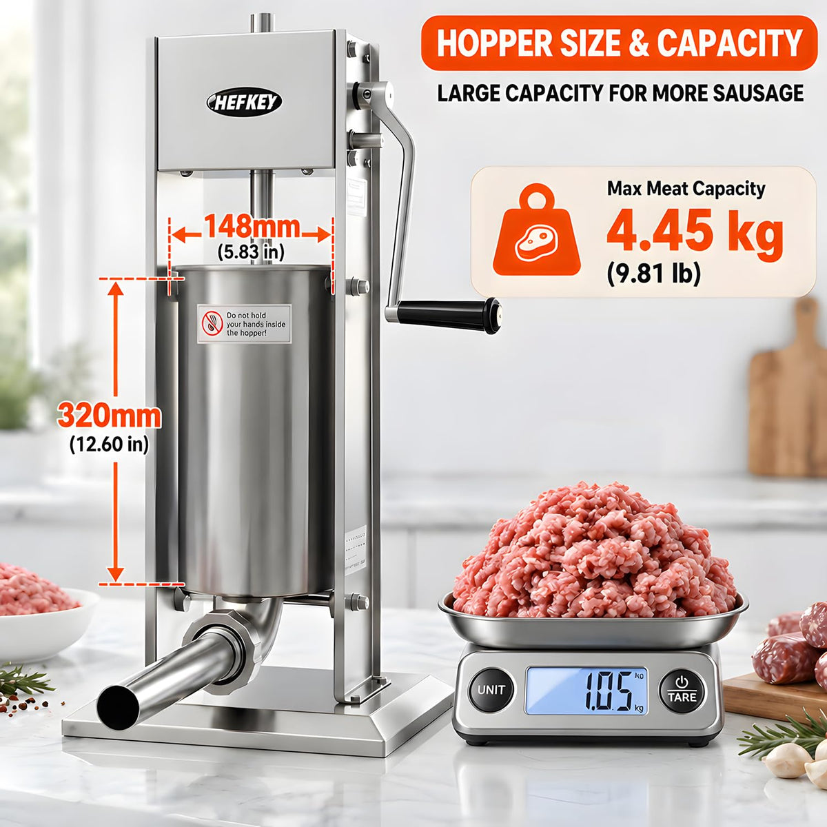 11LBS/5L Vertical Sausage Stuffer B46976