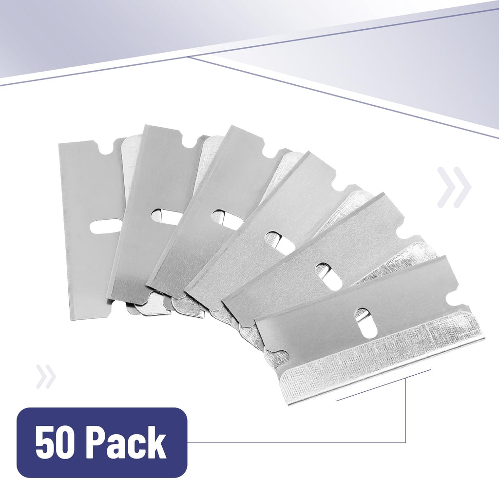 50 pcs Carbon Steel Flat Scraper Blades V914026
