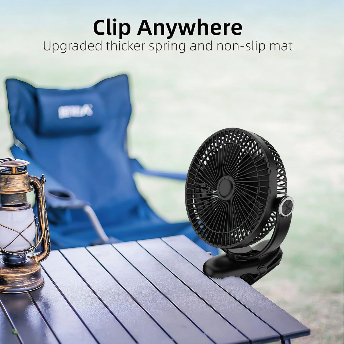 10000mAh 8-Inch Rechargeable Clip on Fan B51813