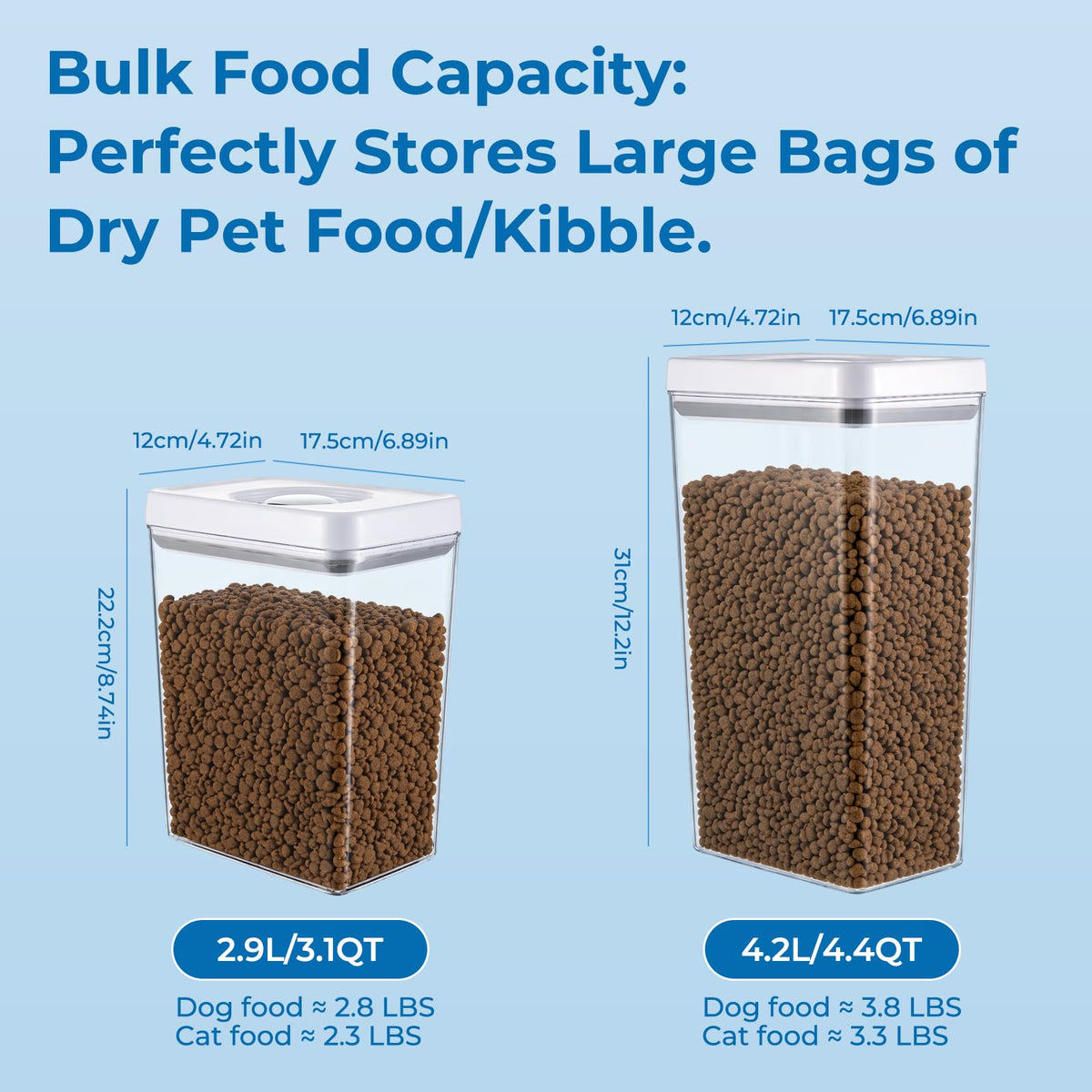 Dog and Cat Food Storage Containers 2-Pack Z559