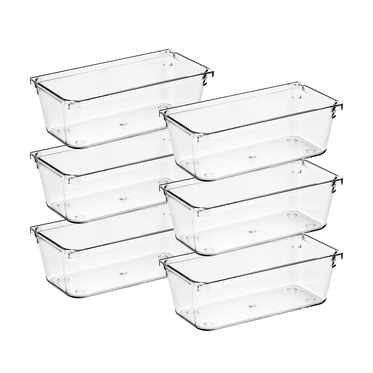 6 Pack Plastic Drawer Organizer X97343