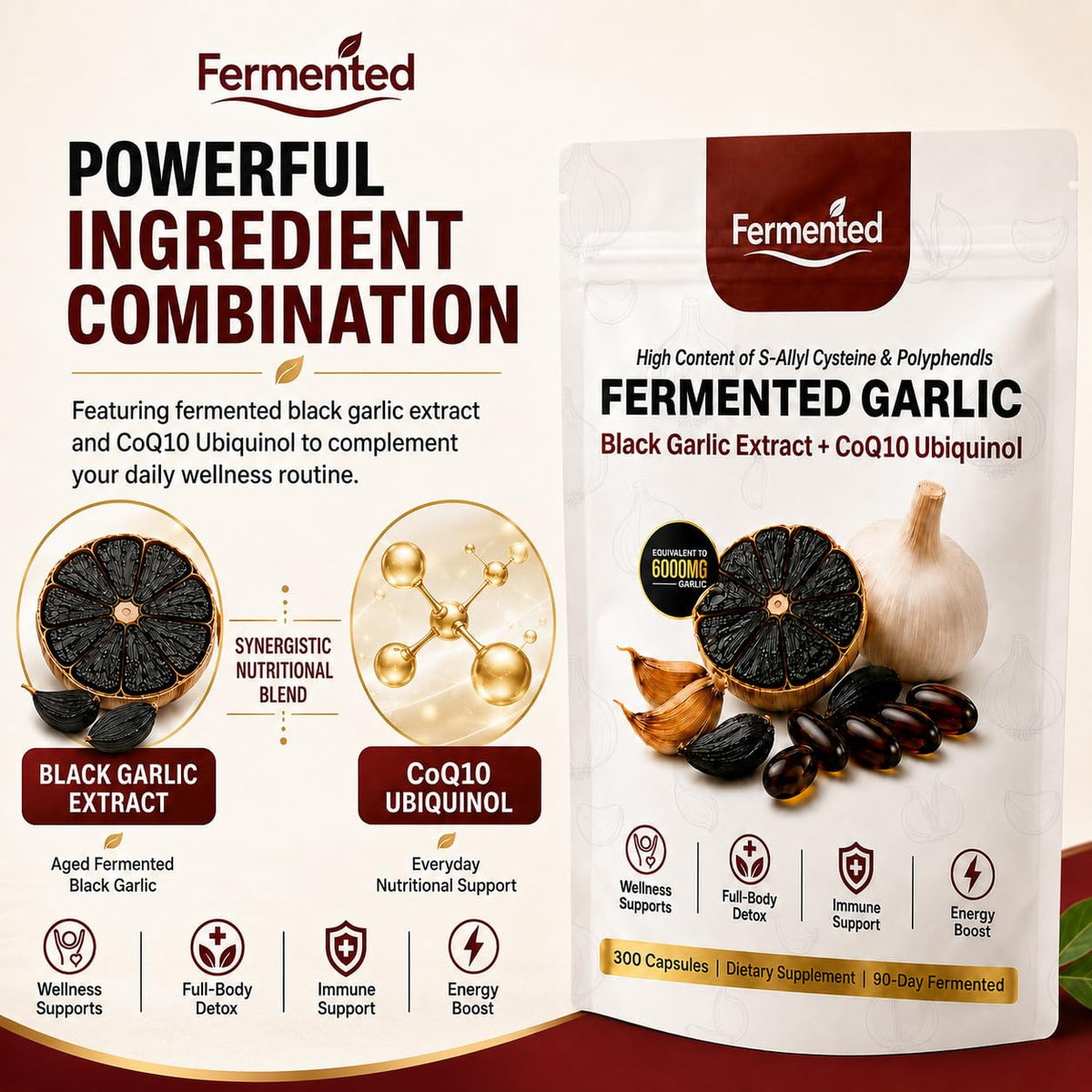 Black Garlic Coq10 Ubiquinol Softgels L61141