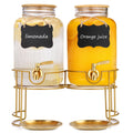 1 Gallon Stainless Steel Beverage Dispenser with Stand and Spigot H32636