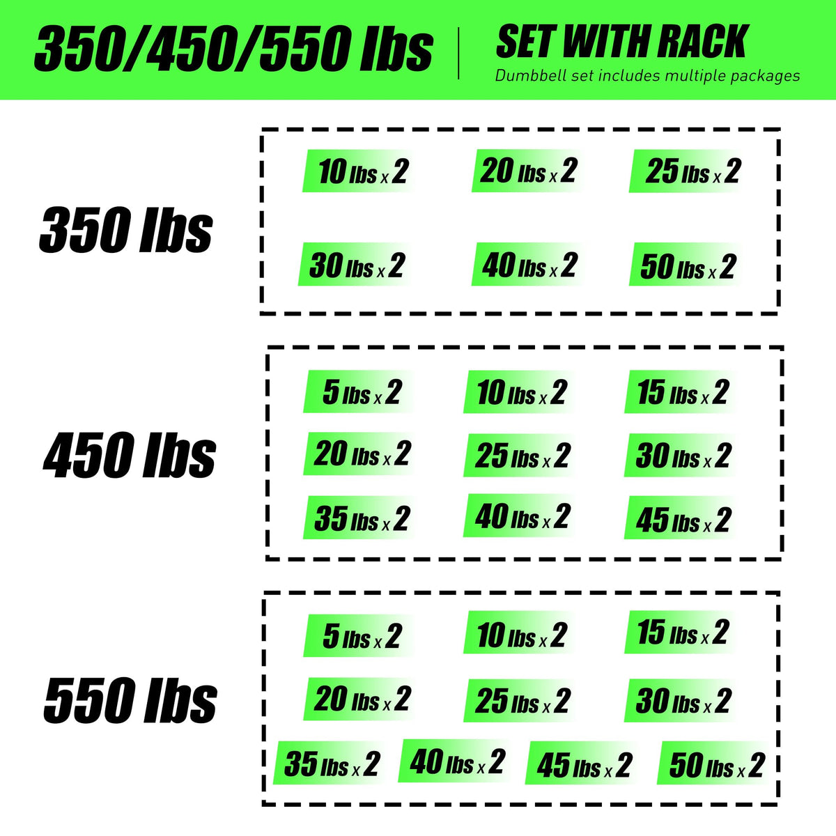 Rubber Hex Dumbbells with Rack O881