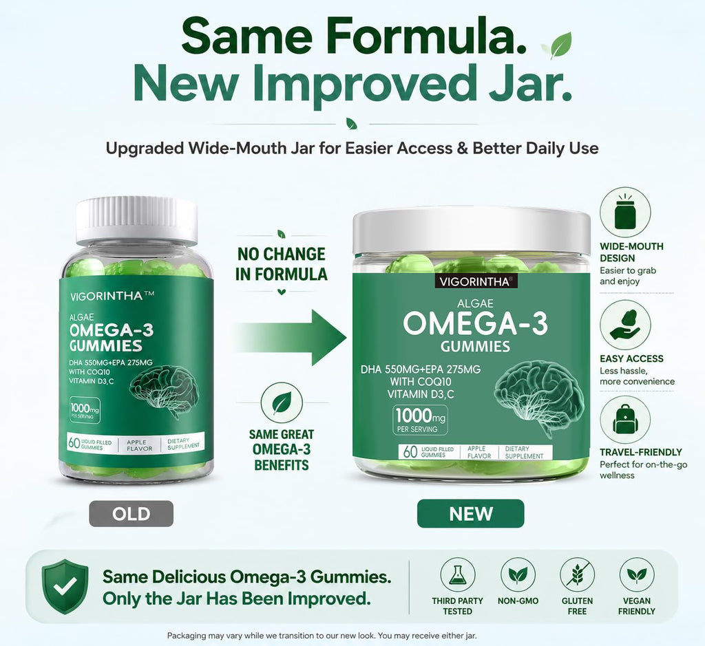 Vegan Omega-3 Algae Oil Softgels with DHA & EPA, 120 Softgels N430