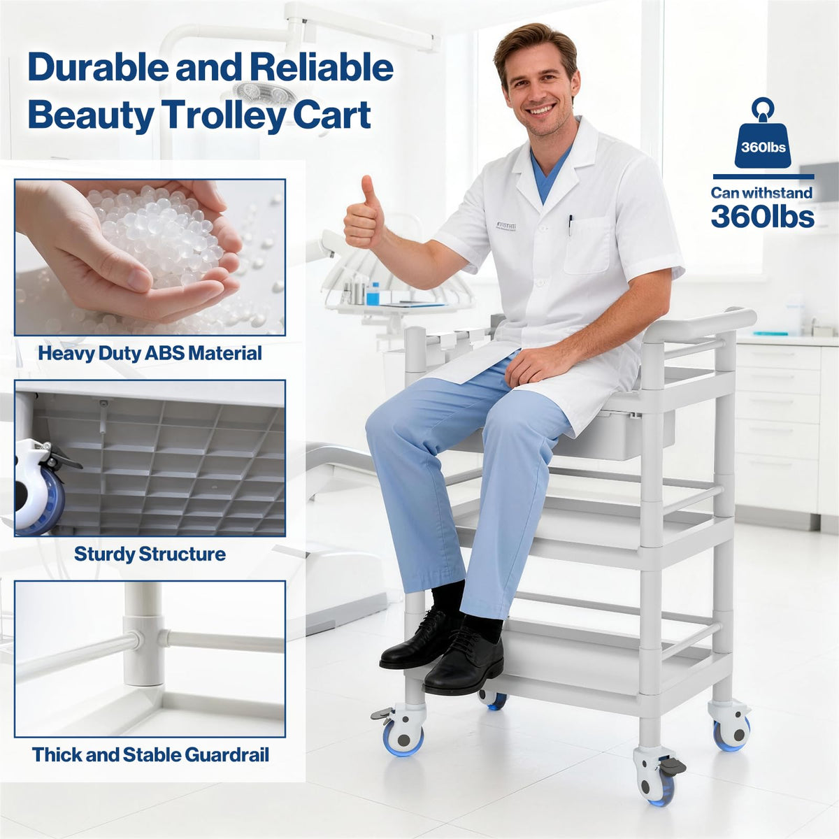 Medical Mobile Trolley Cart 3 Tier Z189463