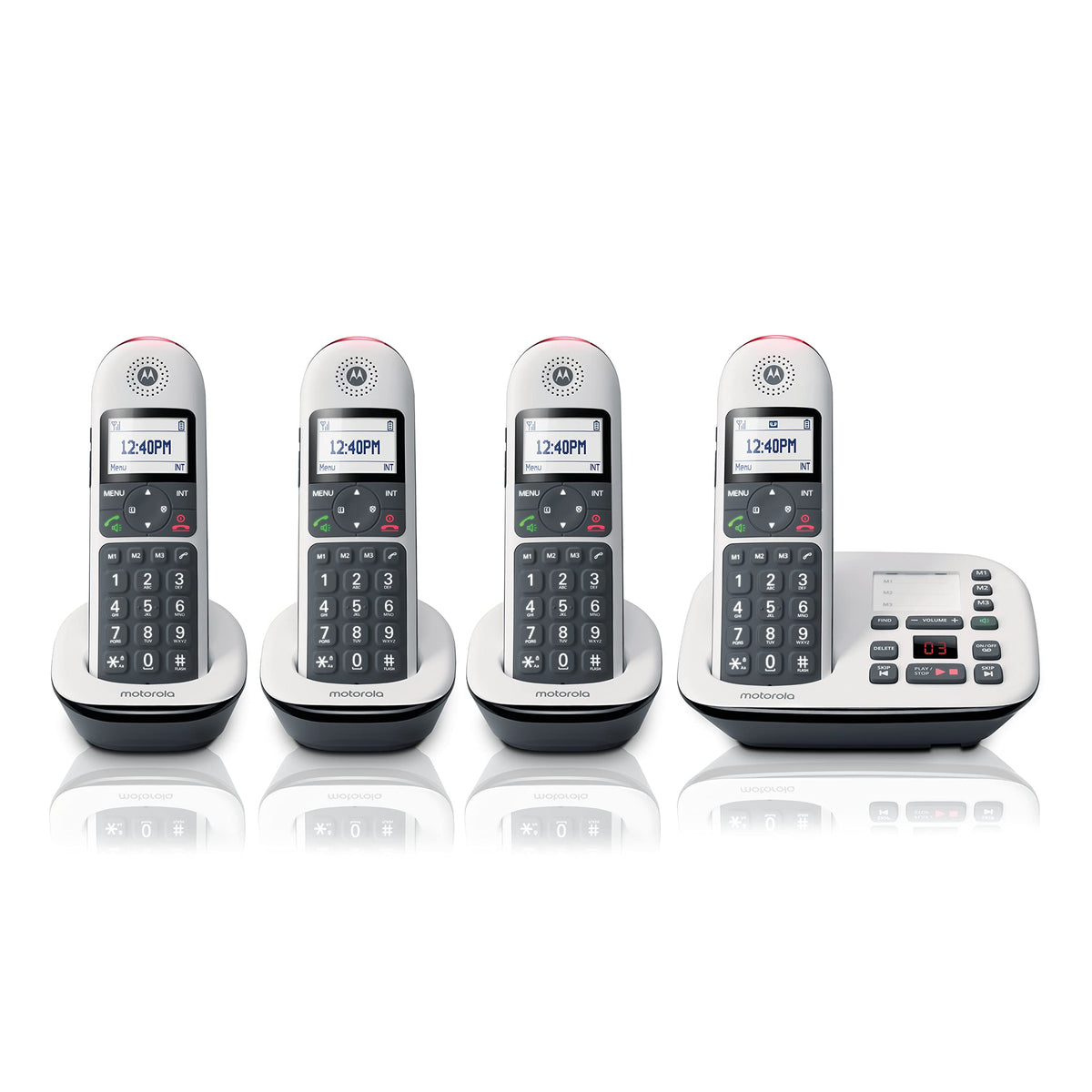 Digital Cordless Telephone with Answering Machine 4 Handsets DECT 6.0 A98255