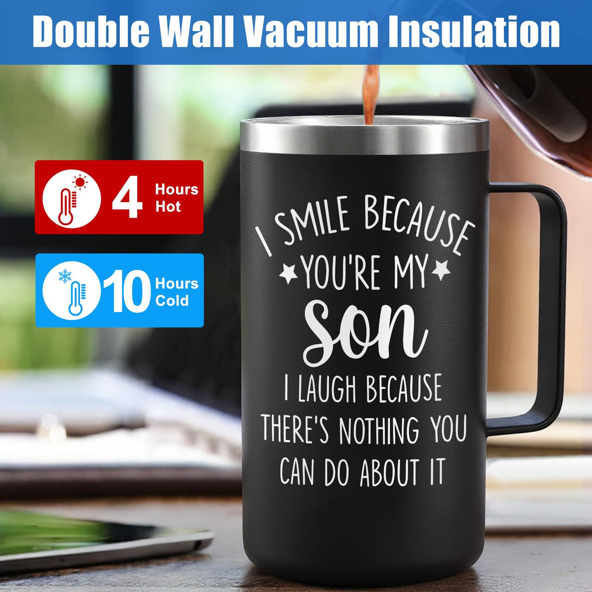 20oz Stainless Steel Insulated Coffee Mug U821