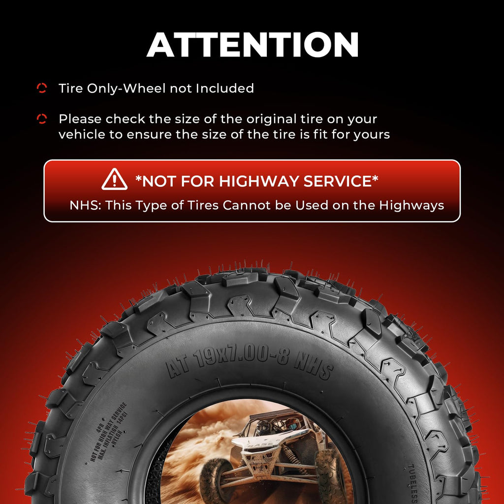 19x7-8 ATV/UTV Tires Set of 2 V96705
