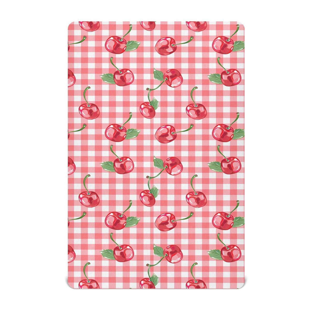 Cherry Buffalo Plaid Fitted Crib Sheet D480