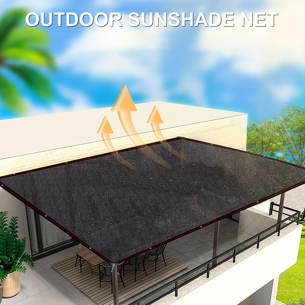 80-90% UV Protection Shade Cloth with Grommets 8x8m U6218