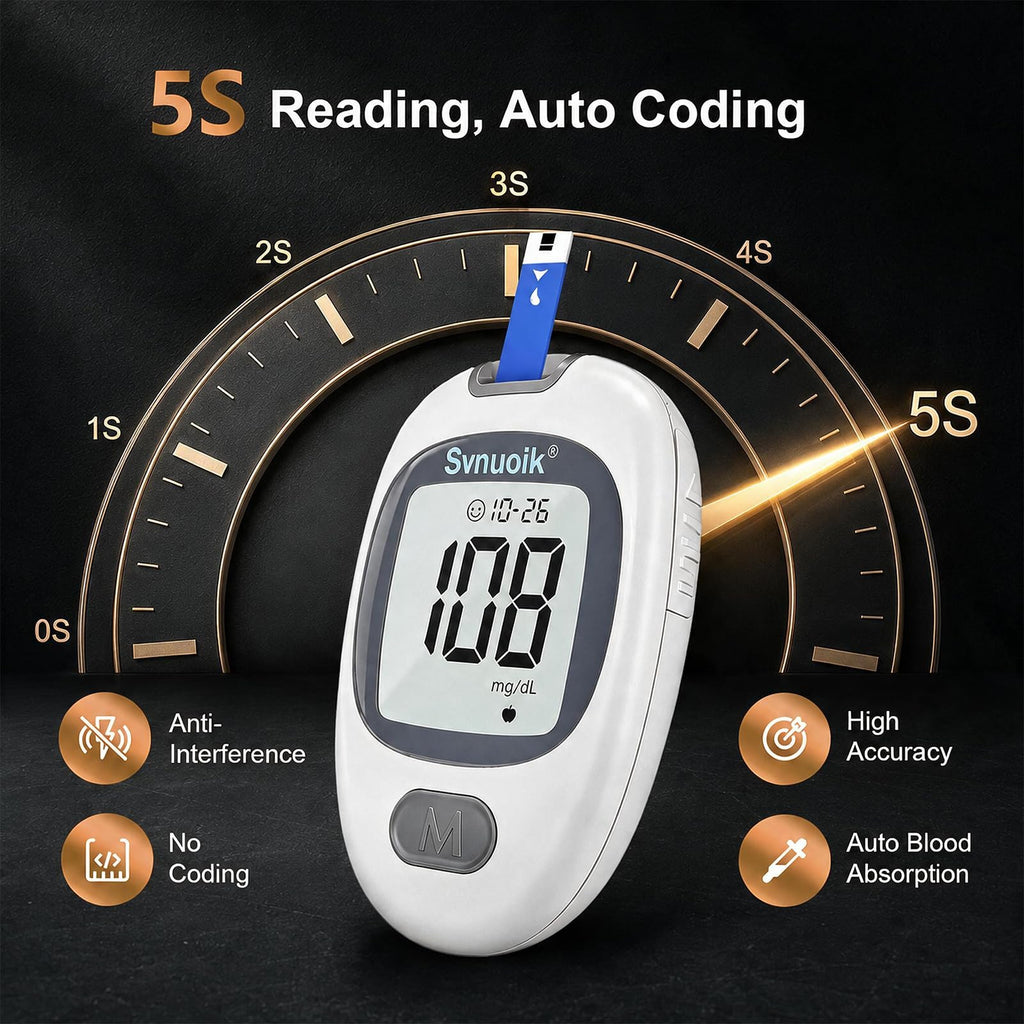 Blood Glucose Monitor Kit with 100 Strips & Lancets W183