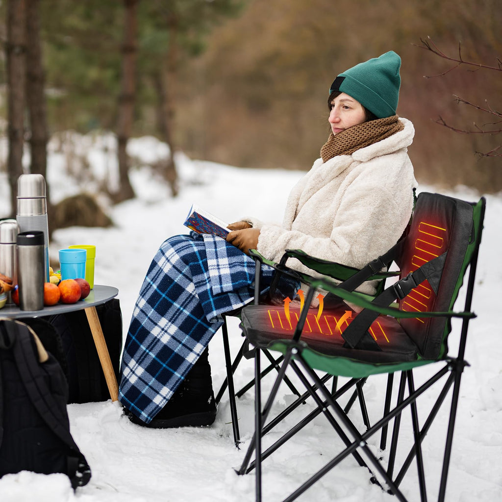 2 Pcs Portable Foldable Heated Seat Cushion USB Powered 3 Mode Adjustable Pad with Pocket X4317