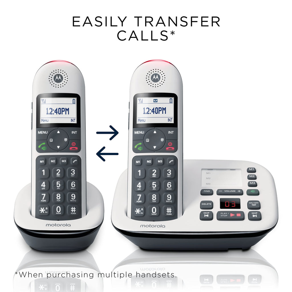 Digital Cordless Telephone with Answering Machine 4 Handsets DECT 6.0 A98255