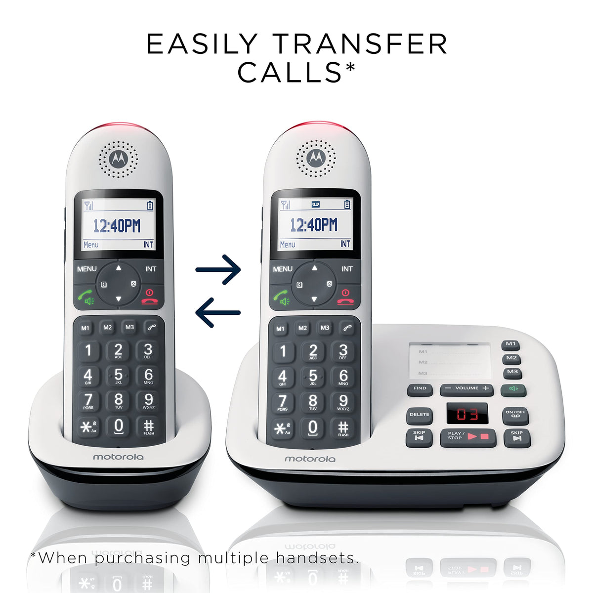 Digital Cordless Telephone with Answering Machine 4 Handsets DECT 6.0 A98255