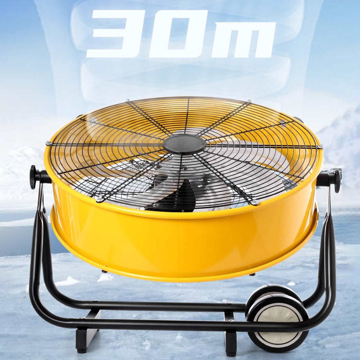 Heavy Duty Floor Drum Fan 3-Speed 360° Tilt Metal A138888